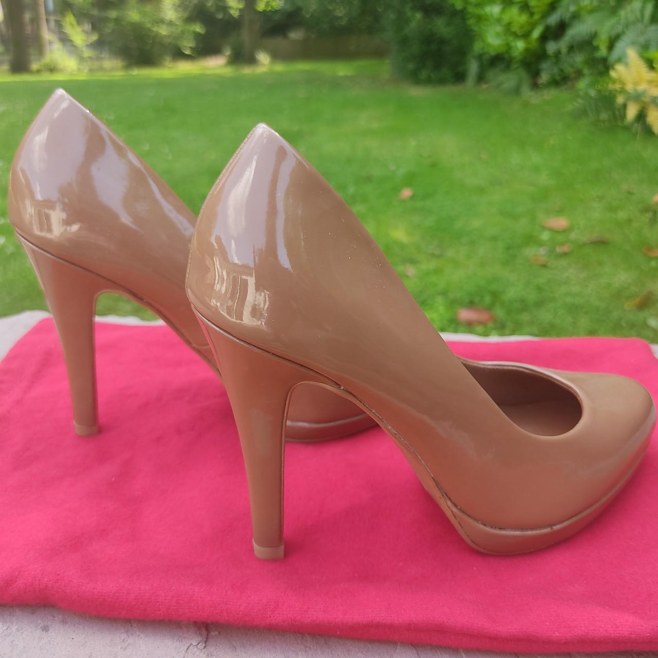 M&S chocolate brown high heels UK Size 3 Depop