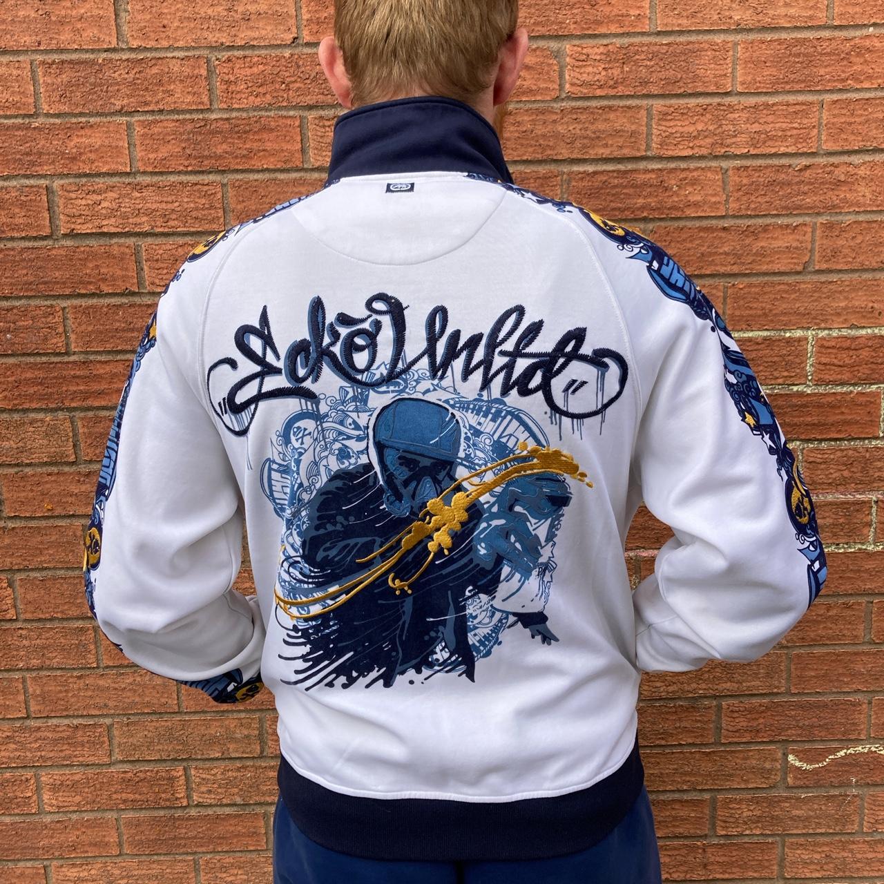 vintage Ecko Unltd full embroidered graffiti style... - Depop