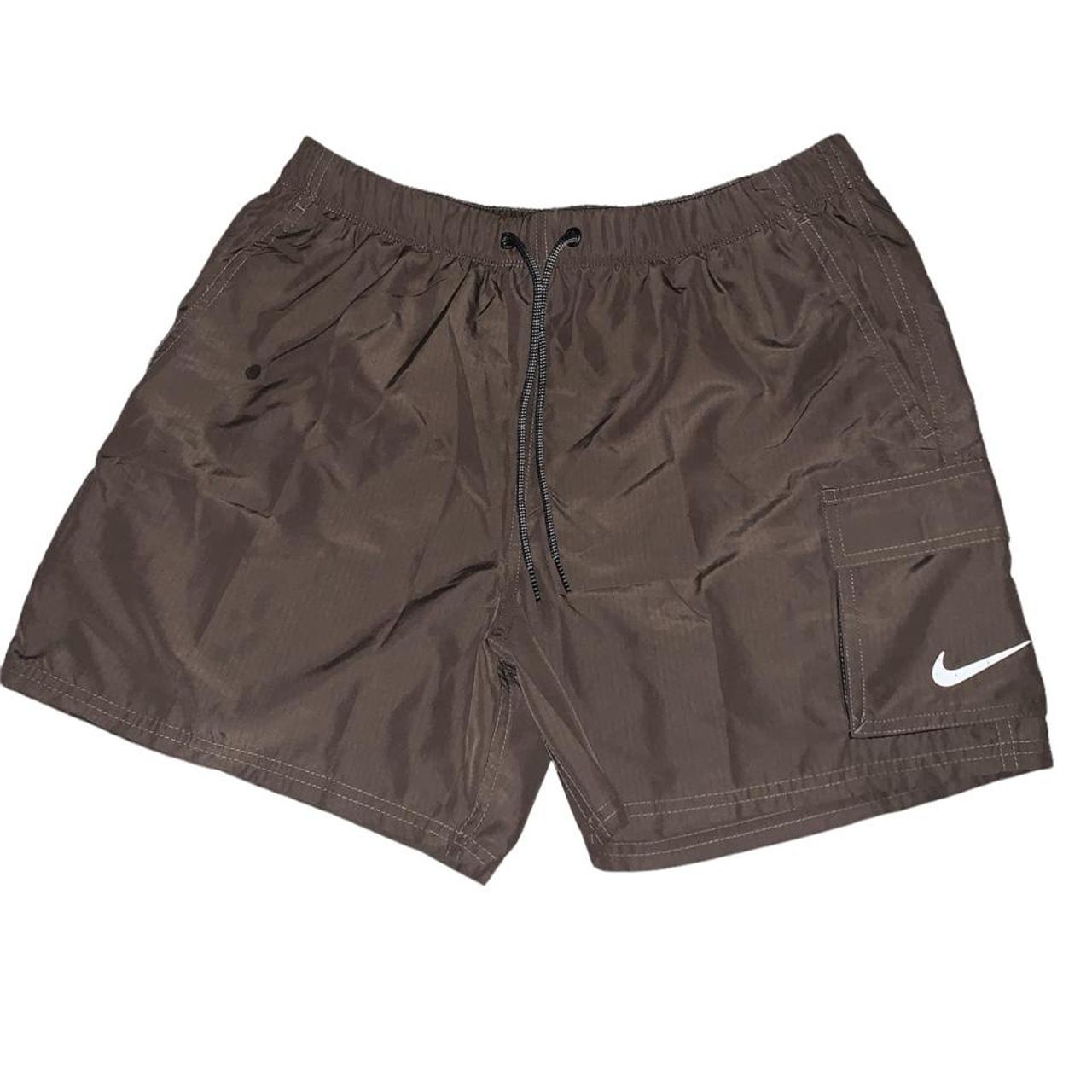 Nike Men's Brown Swim-briefs-shorts