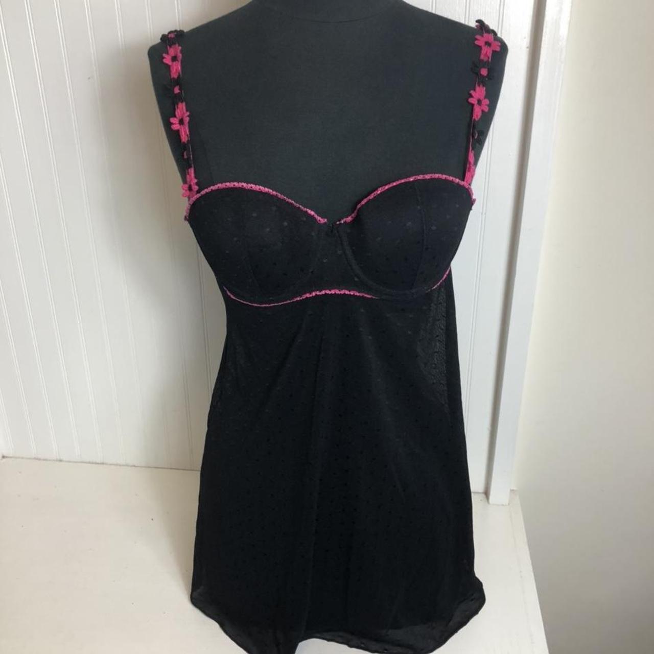 Cute Rampage black and pink flower strap top