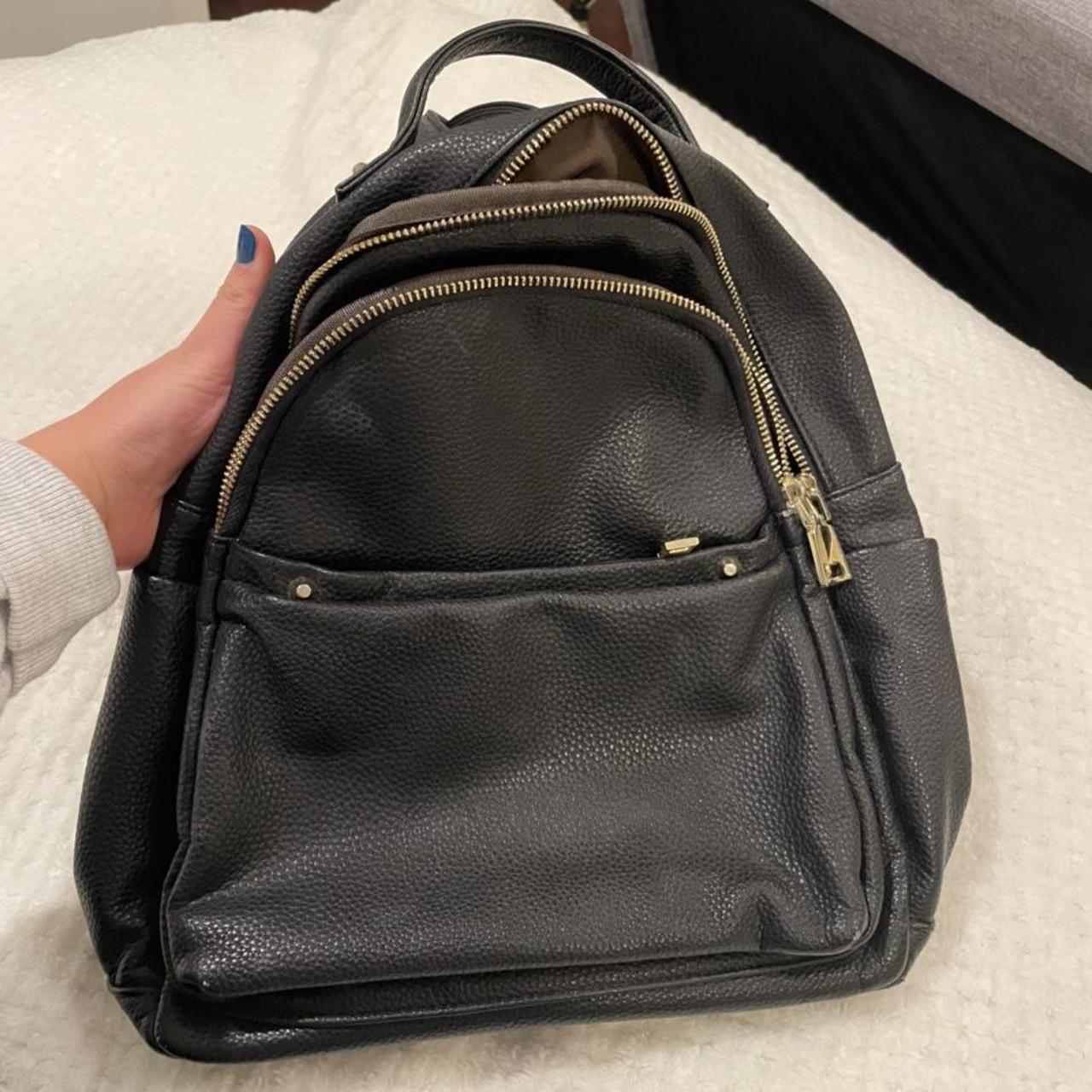 Faux leather shop mini backpack