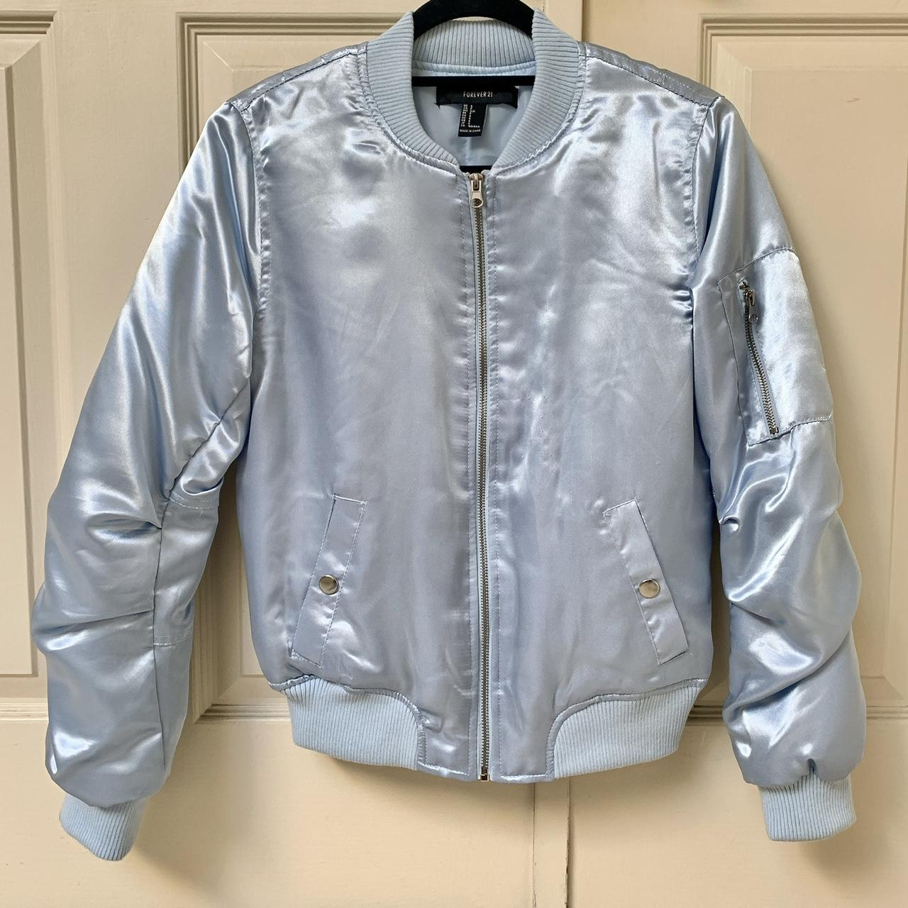 Light blue shop satin jacket