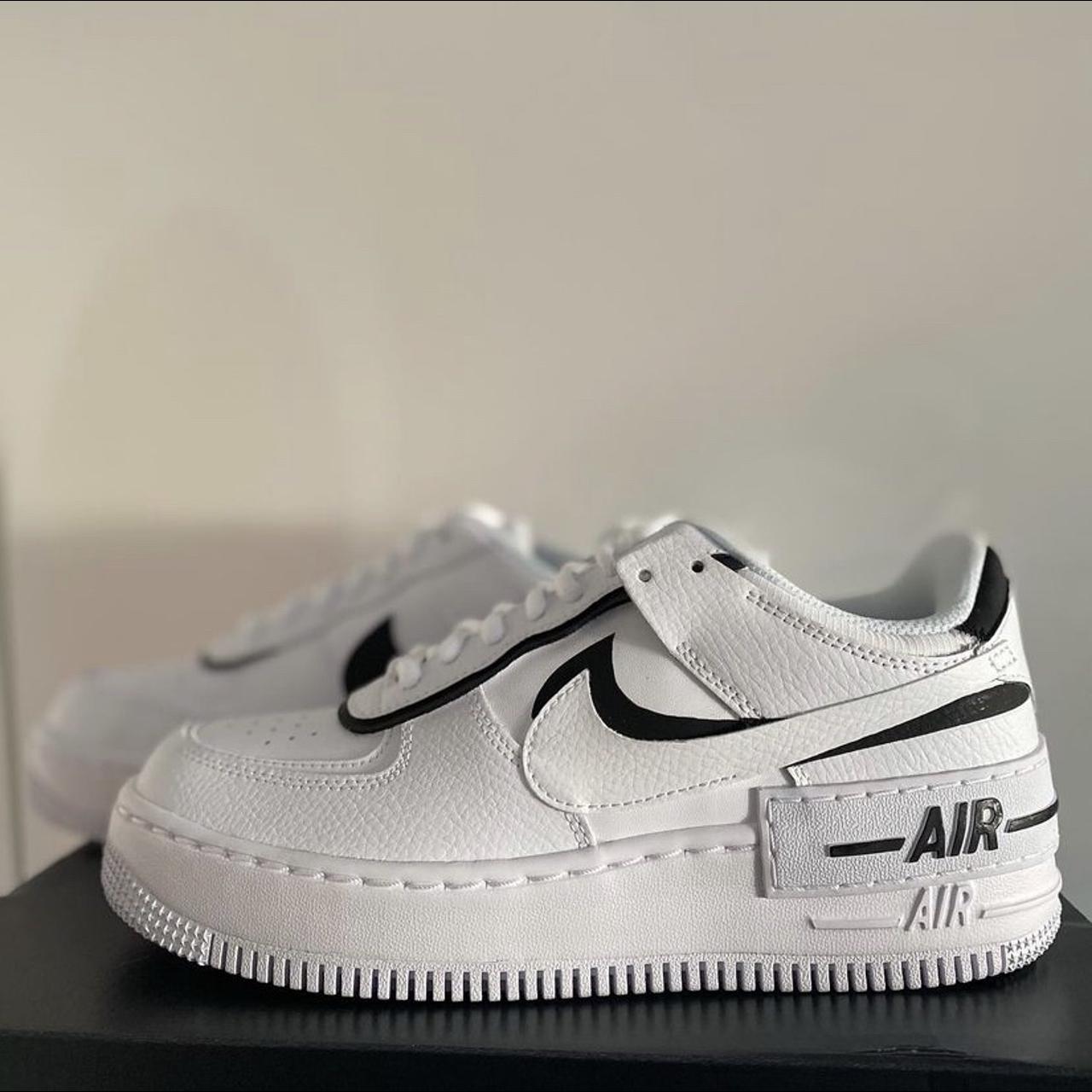 Custom Nike Air Force Shadow Black / White