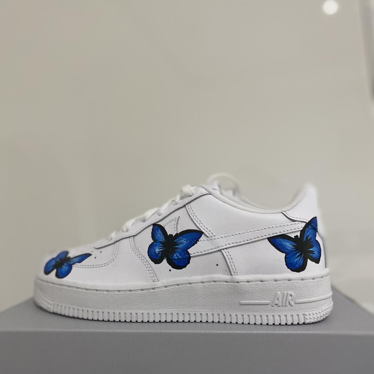 Custom Air Force 1s Butterfly design all hand Depop