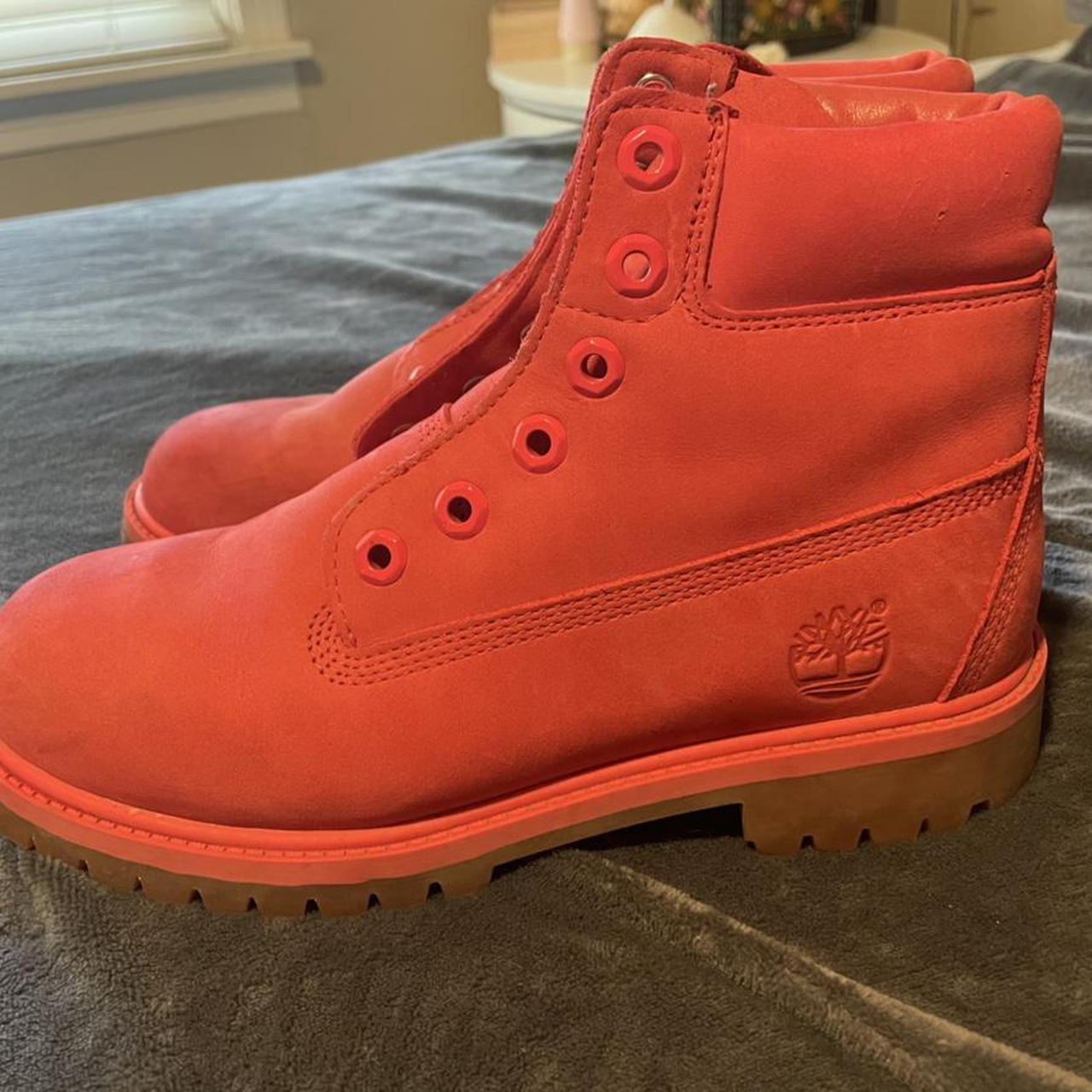 pink timberlands size 5