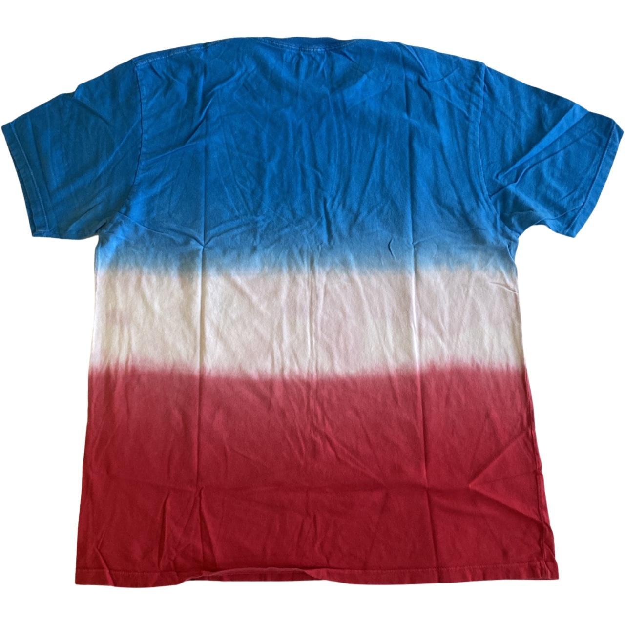 university blue and red shirt