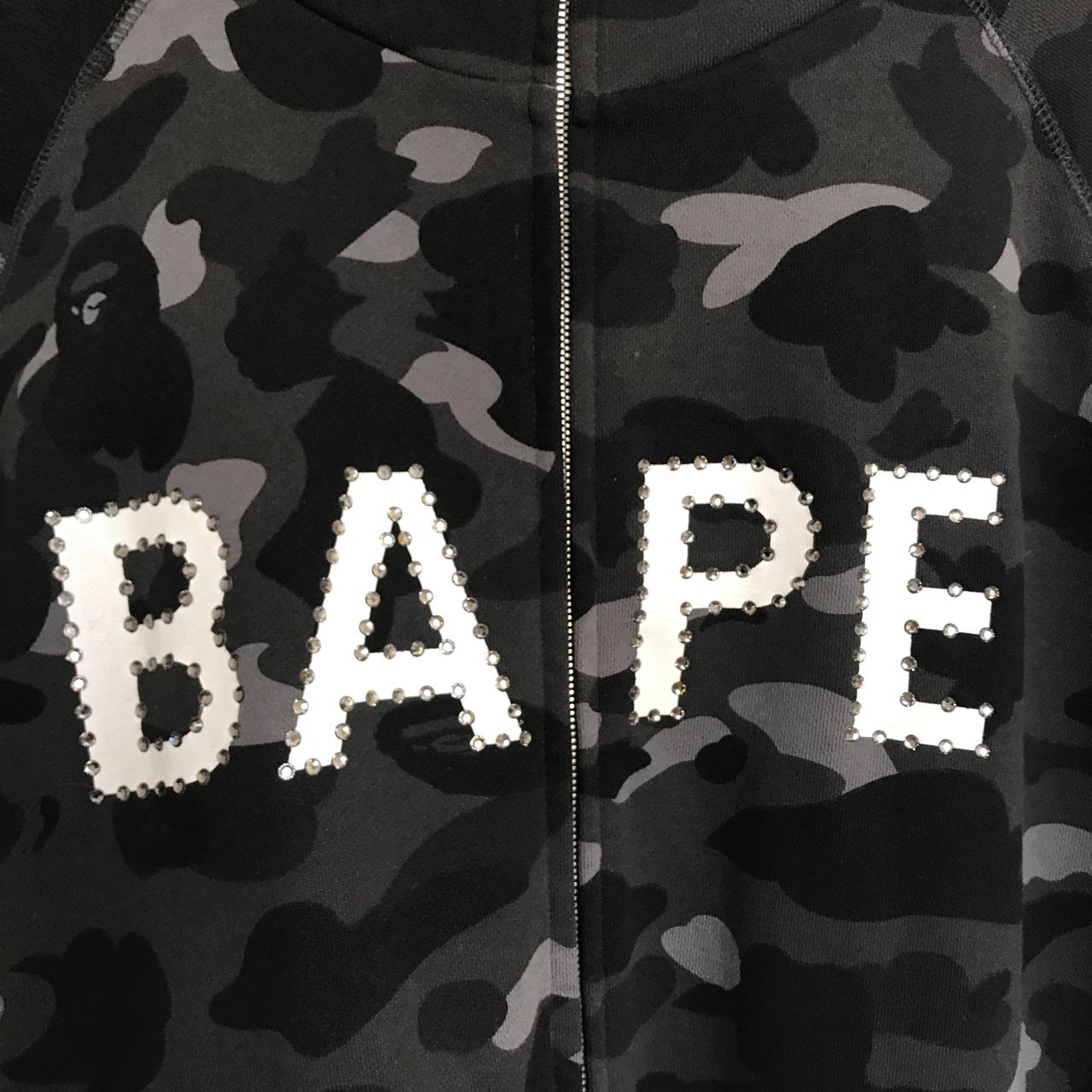 Bape black and hot sale white camo hoodie