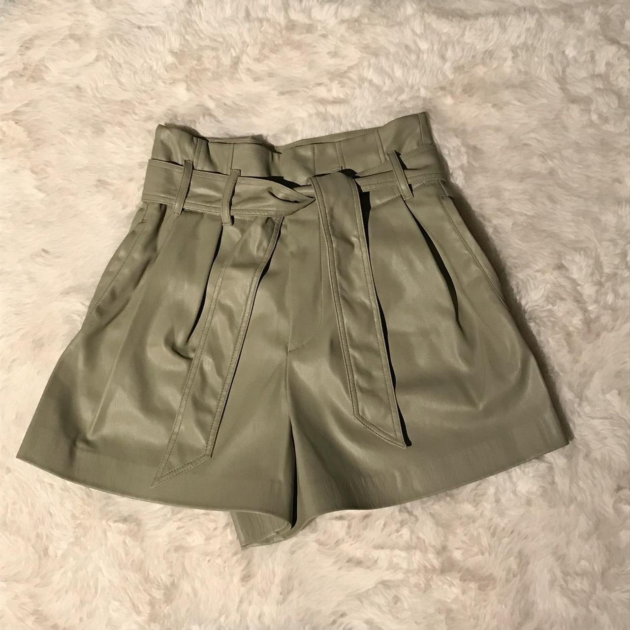 Welt Pockets Zara Black Leather Shorts Zara Faux Leather Shorts - Main Image