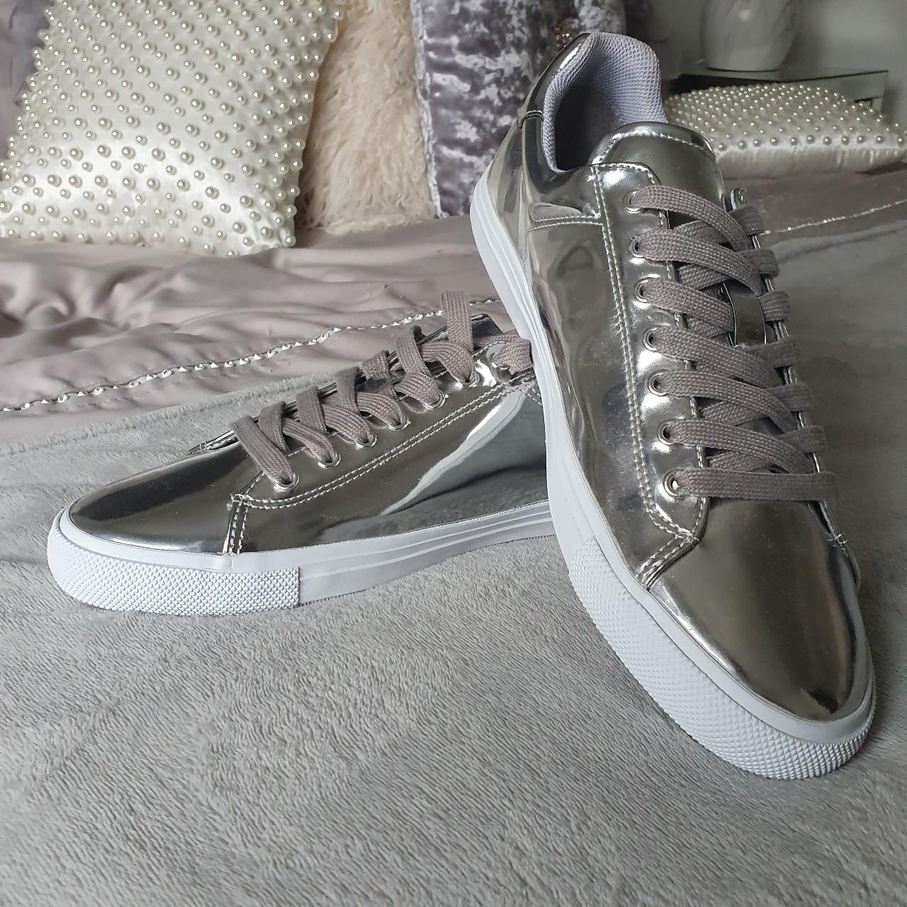 Sneakers Zara Silver Shoes Zara Mens Silver Shoes Size Brand New Depop