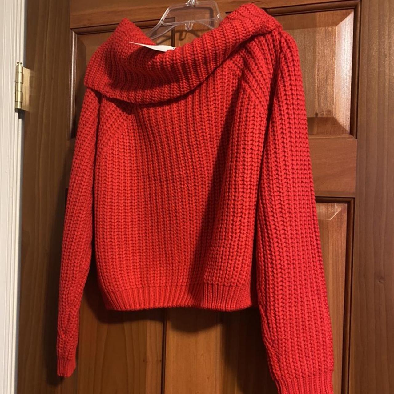 Product Image 4 - Red off the shoulder sweater