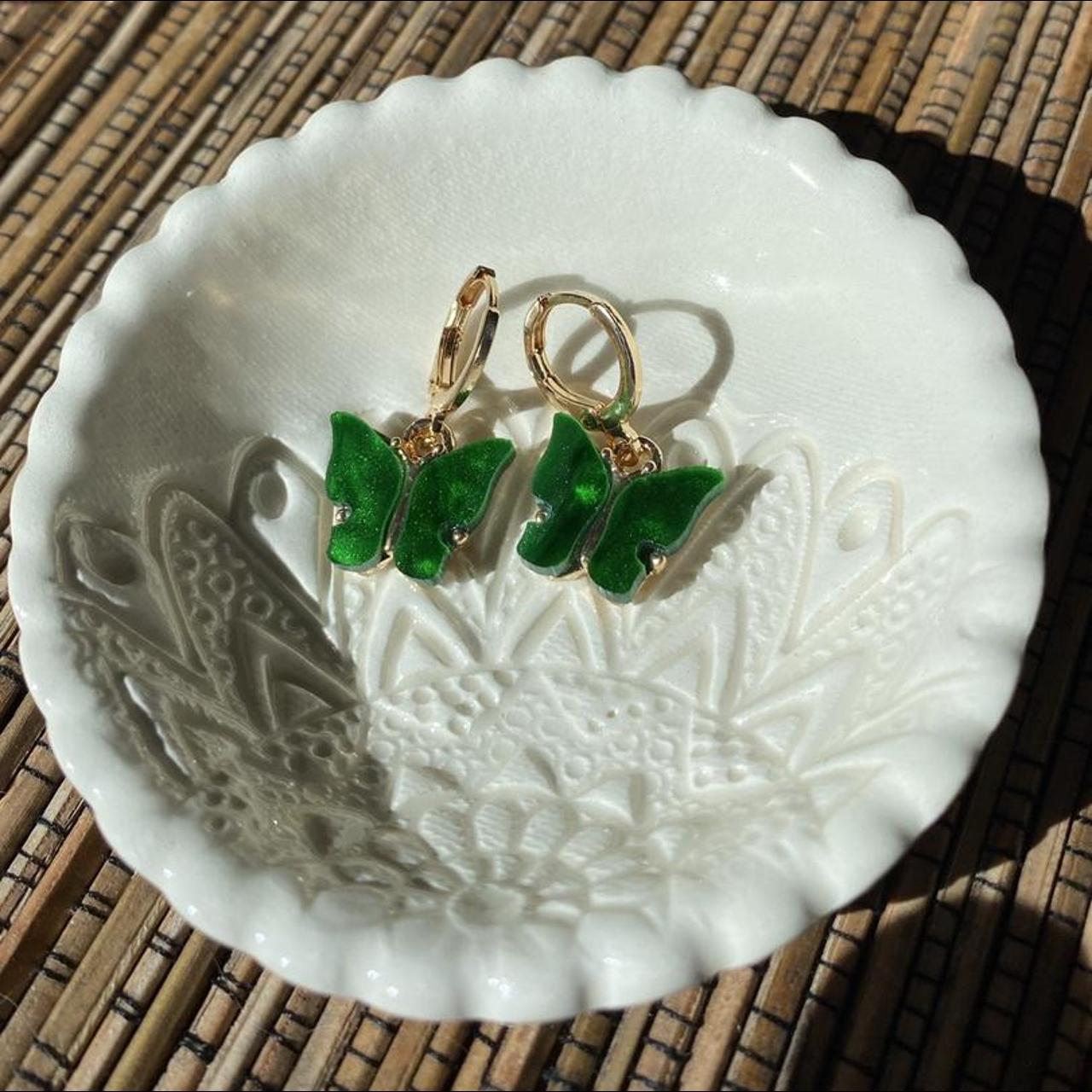Product Image 2 - Green butterfly pendant dainty earrings
Brand