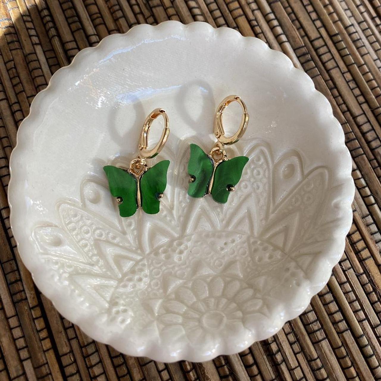 Product Image 1 - Green butterfly pendant dainty earrings
Brand