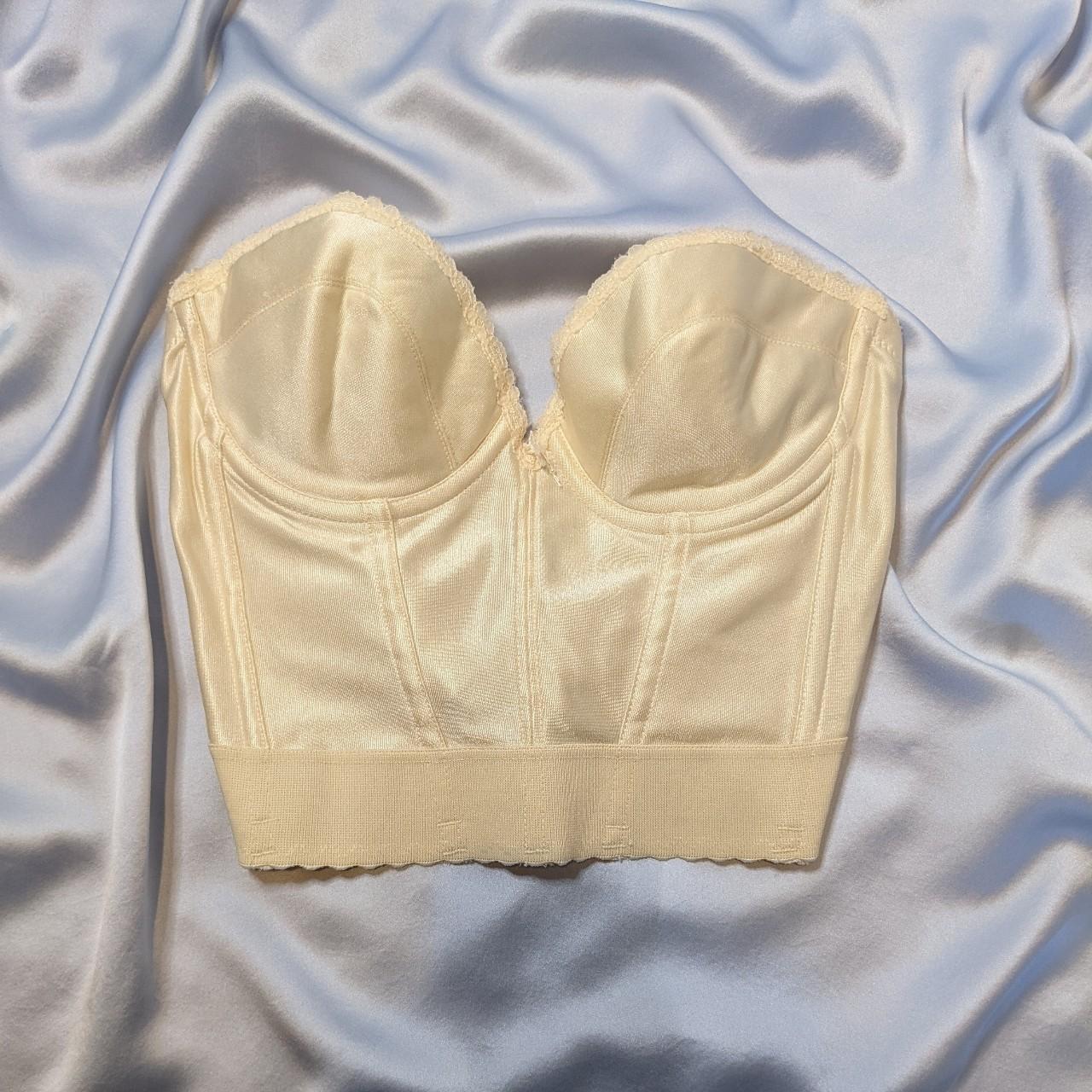Vintage cream bustier Vintage 80s cream bustier... - Depop