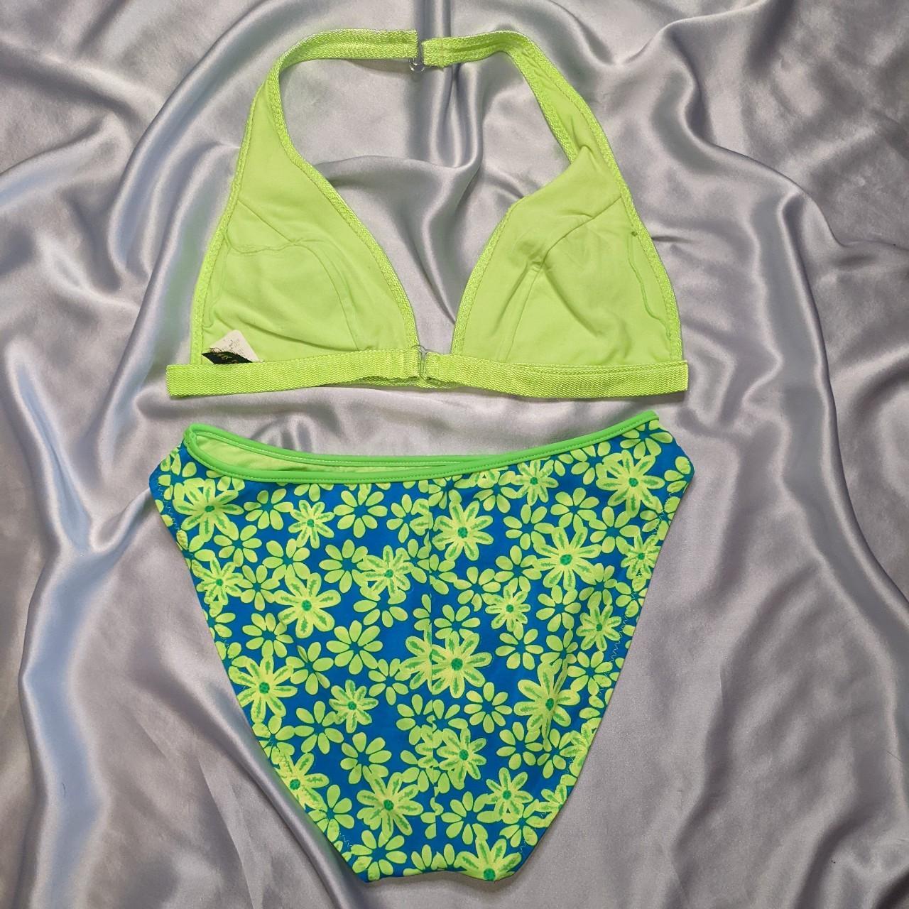 90s coconut girl bikini Vintage 90s neon green and... Depop