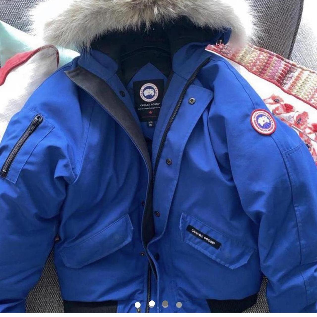 Blue authentic Canada goose coat, size 1416 kids... Depop