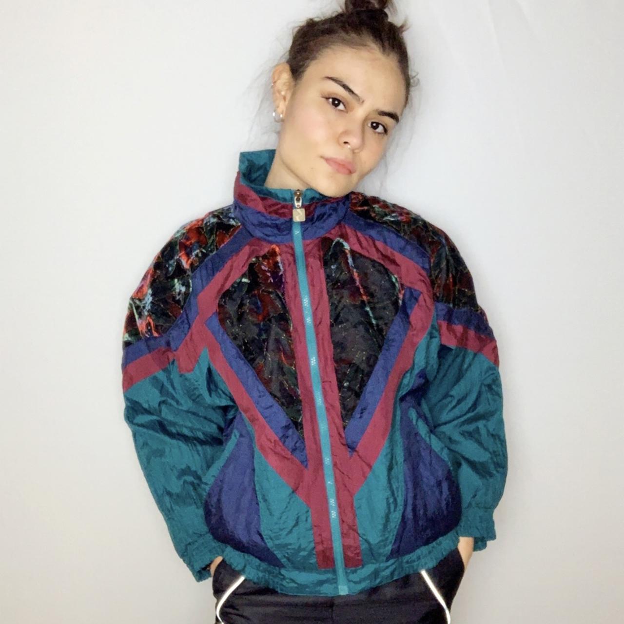 Vintage 80s- 90s windbreaker type jacket! The floral... - Depop