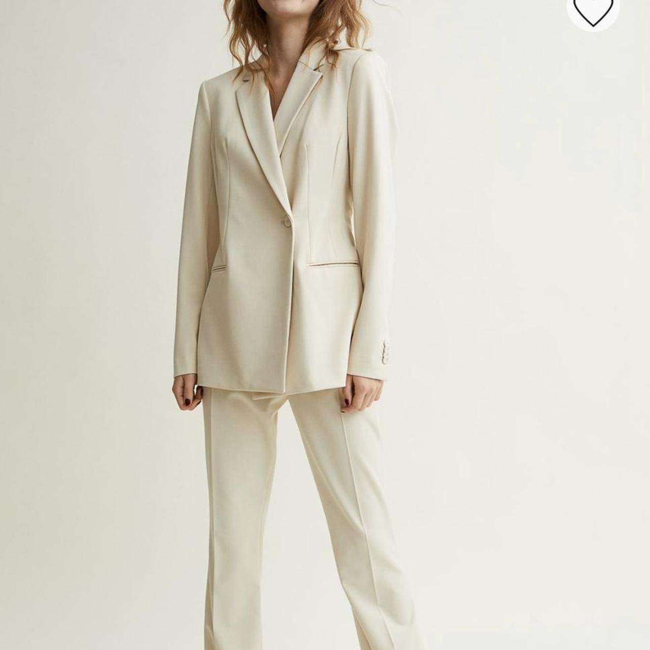 H and m hot sale cream blazer