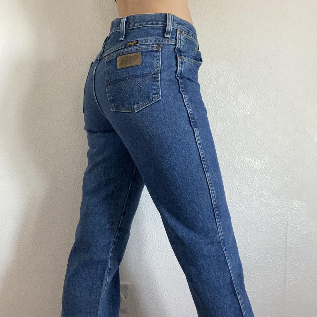 #120 Wrangler Blue Denim Jeans W33 x L32 Good... - Depop