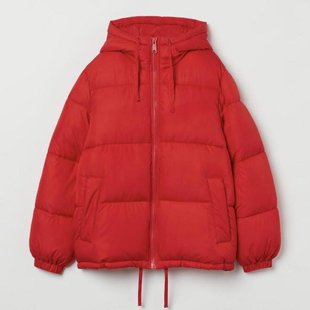 H&M red puffer jacket BNWT In immaculate condition... - Depop