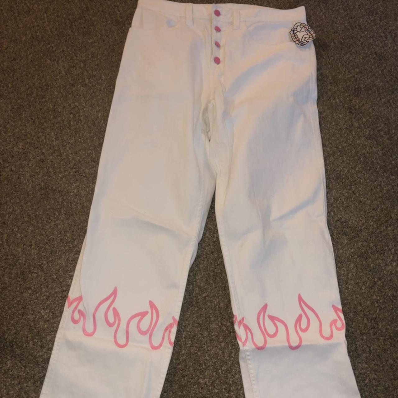 pink flame jeans