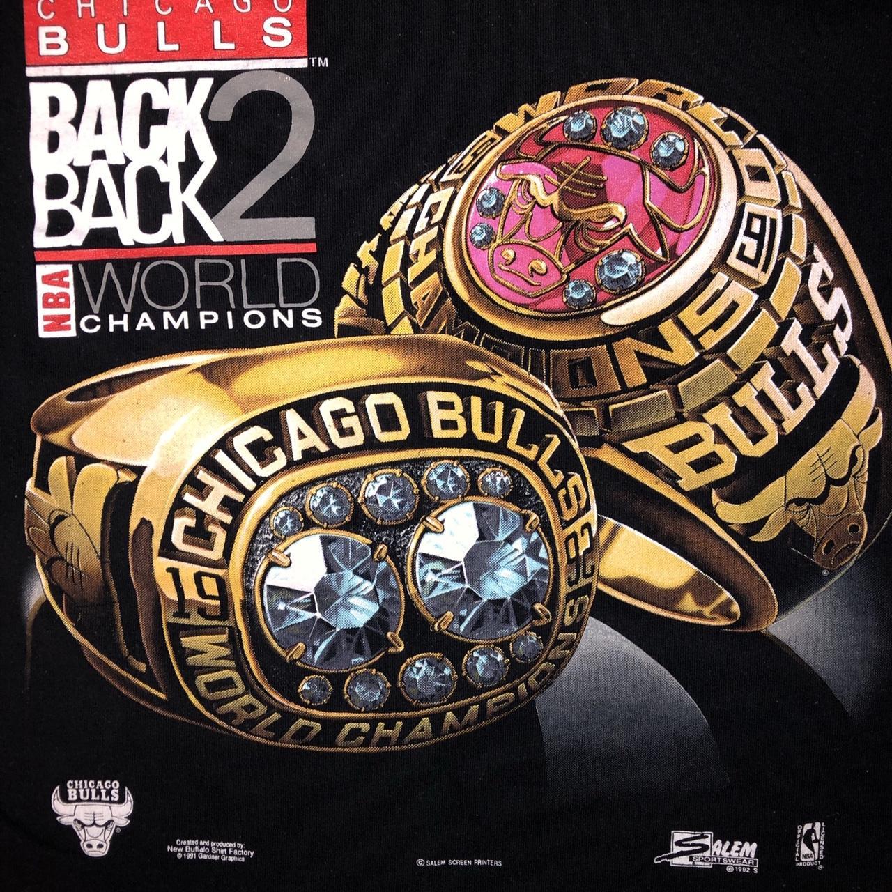 Chicago Bulls NBA Finals Champion Ring Shirt Due - Depop