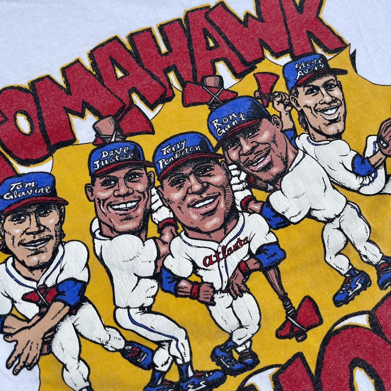 Vintage 90s Atlanta Braves Tomahawk Caricature T-shirt 