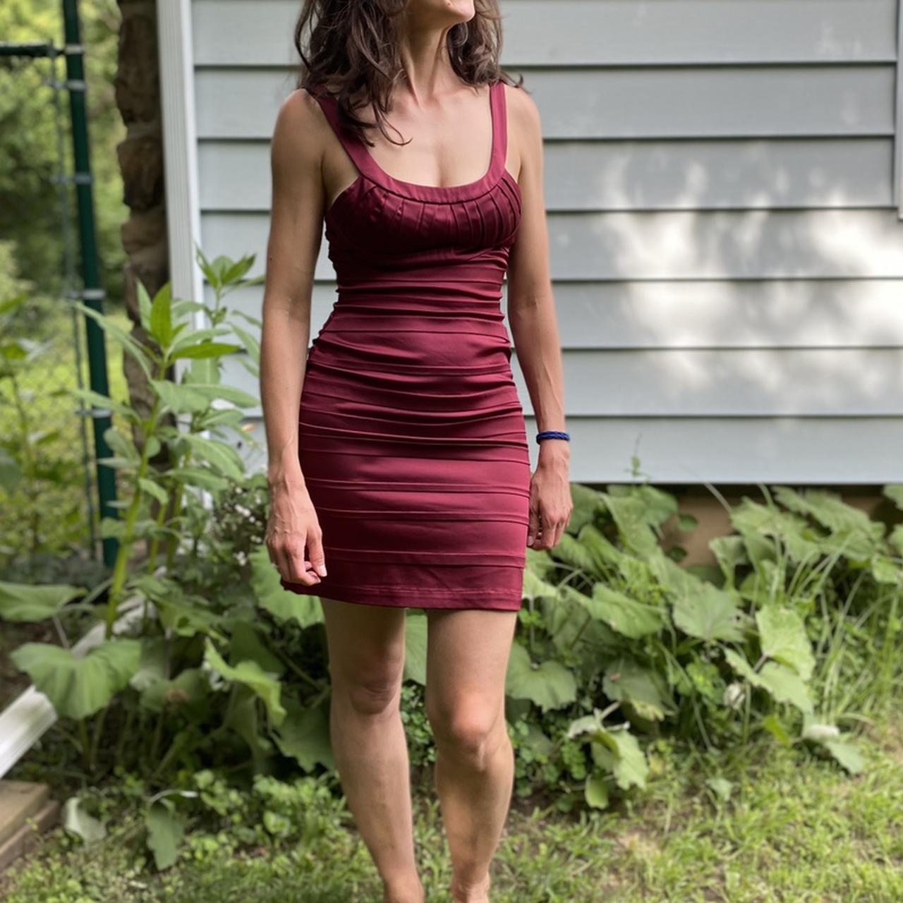 Bcbg burgundy outlet dress