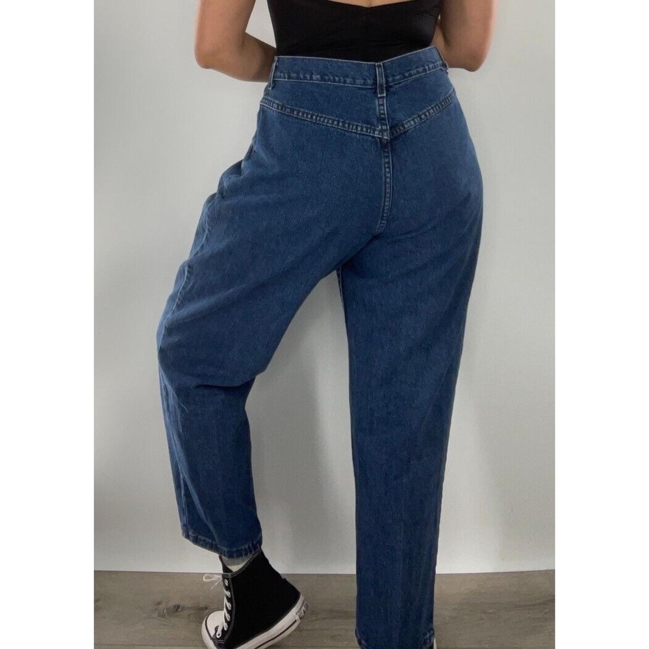 Vintage Lee High Rise Pleated Front Mom Jeans in a... - Depop