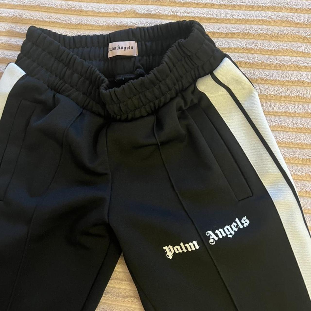 Palm Angels Women's Black and White Trousers