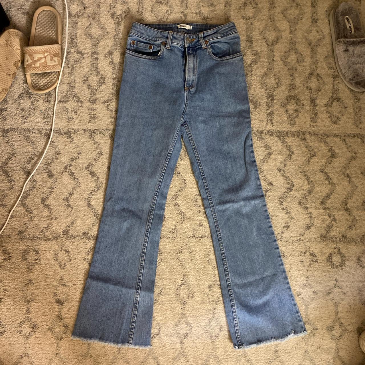 Brandy Melville flares jeans purchased in Italy four... - Depop