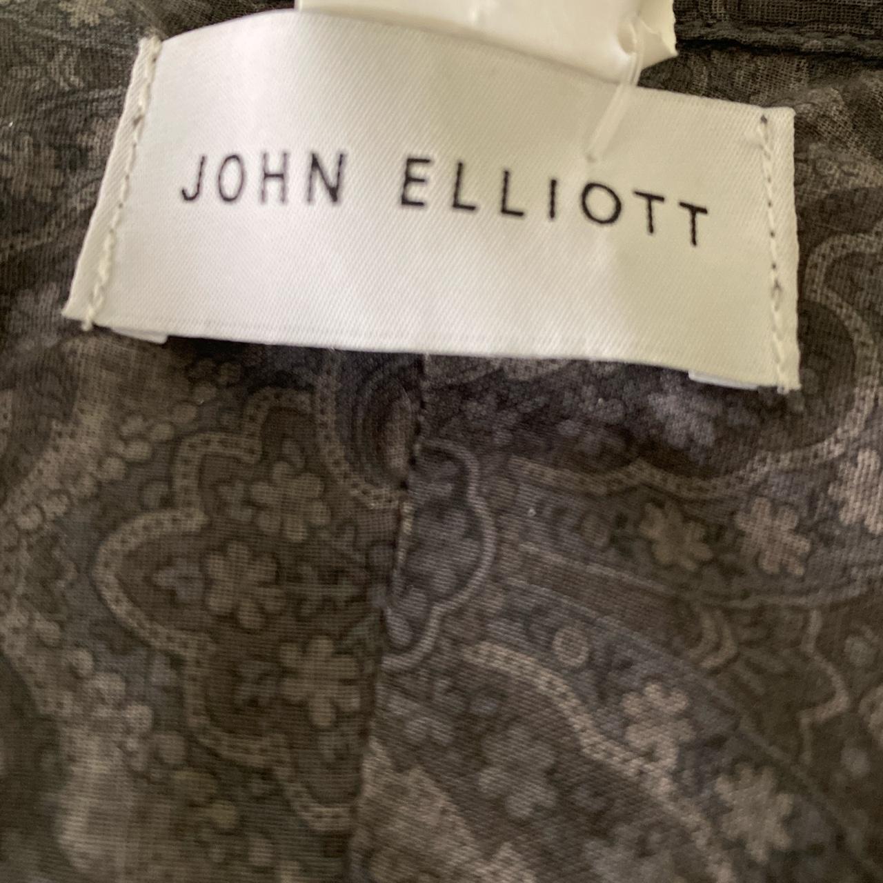 John Elliott Women's Grey and Black Blouse (2)
