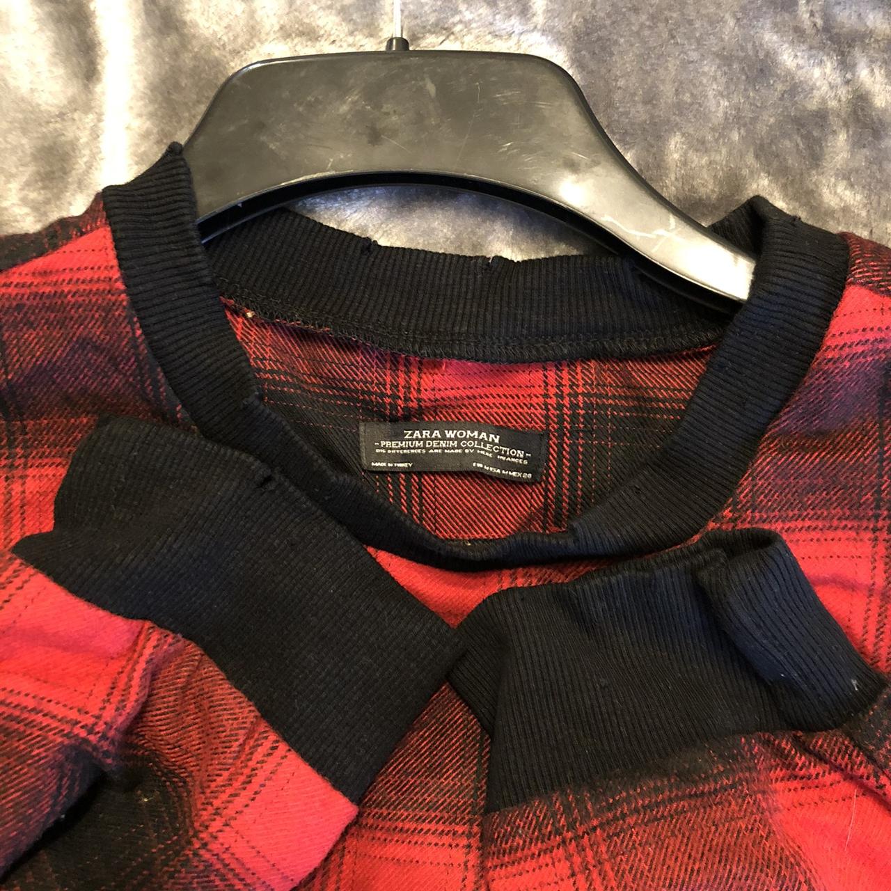 Black and red oversized checkered jumper dress,... - Depop