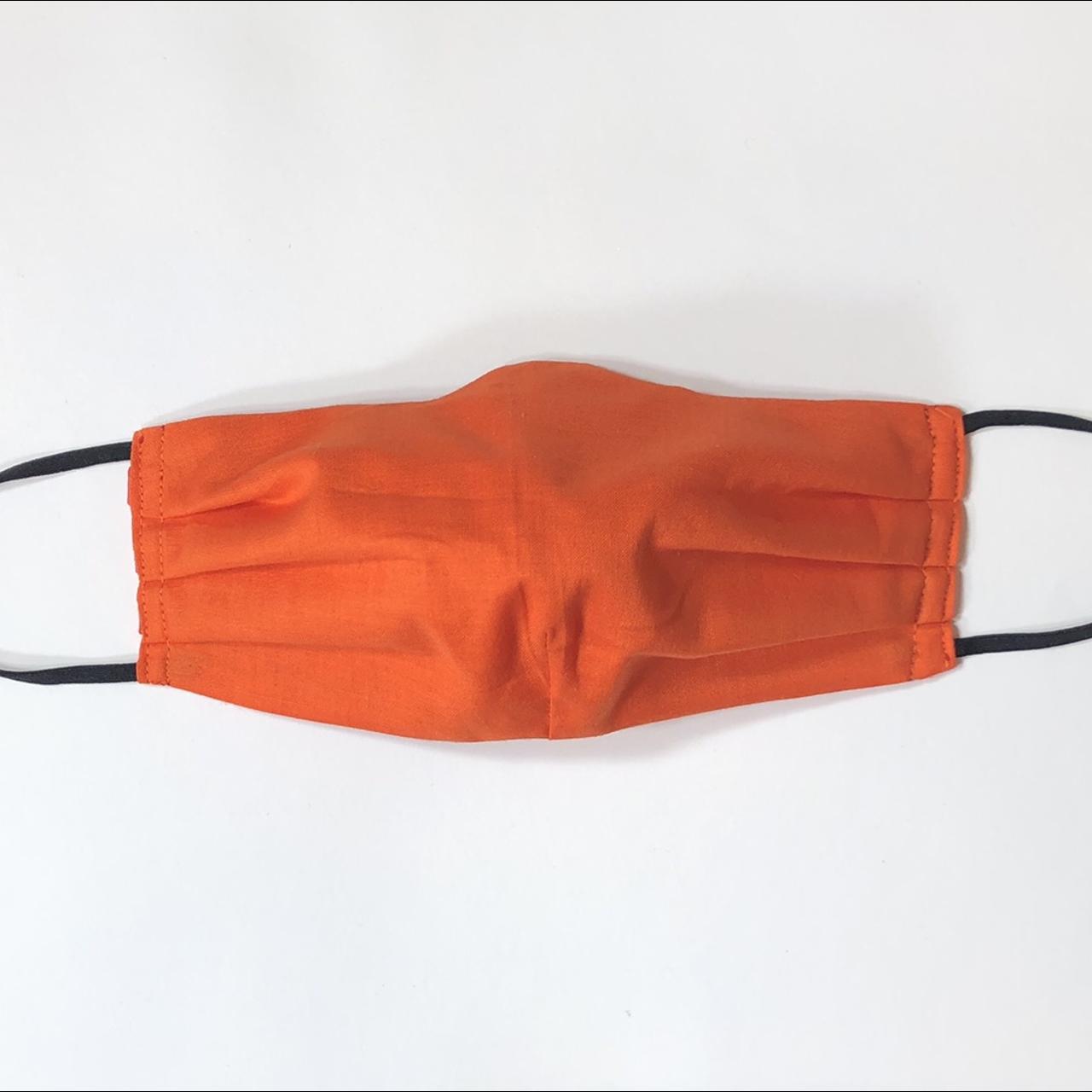 Orange Solid Face Mask( Nose curve style) Size:... - Depop