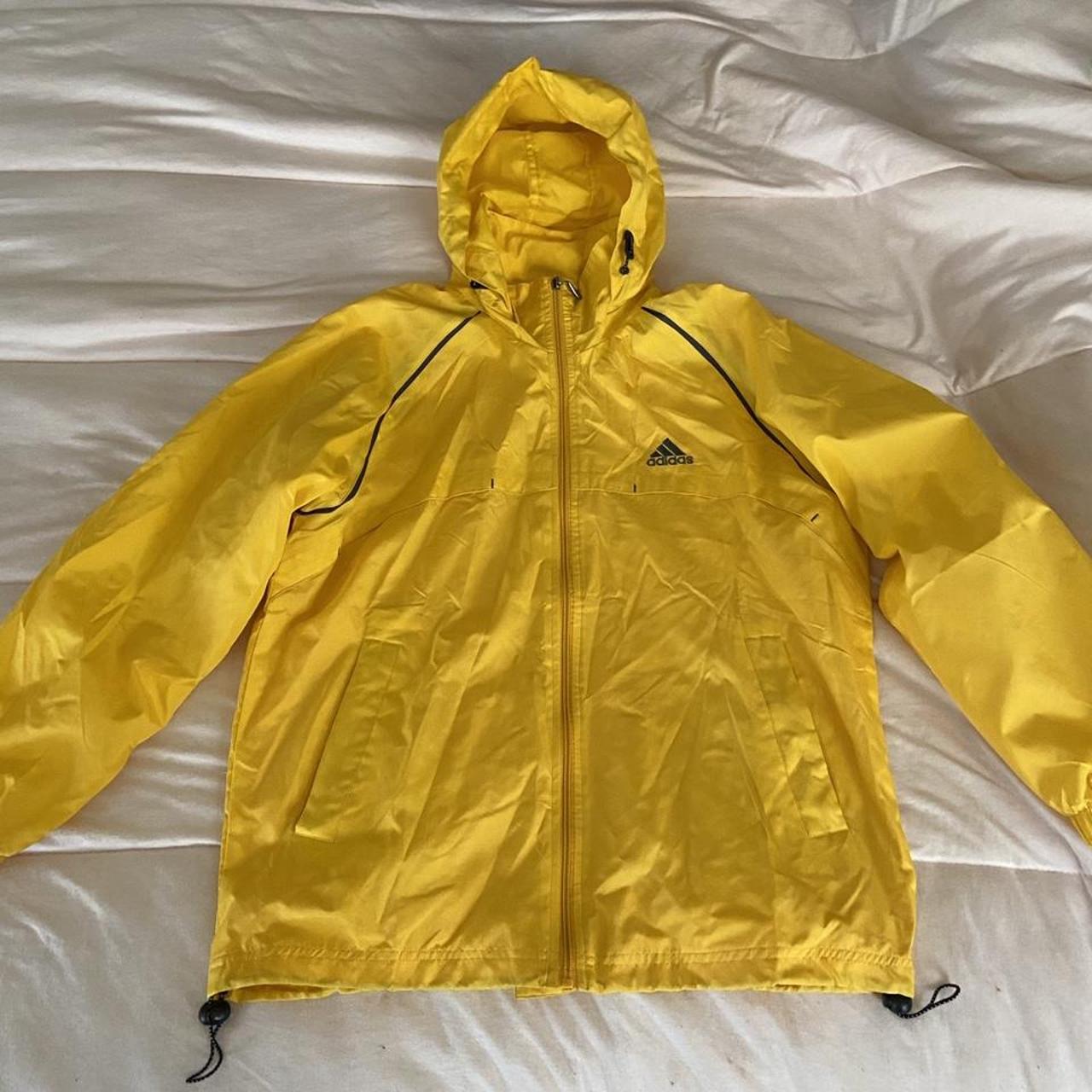 Yellow adidas sale rain jacket