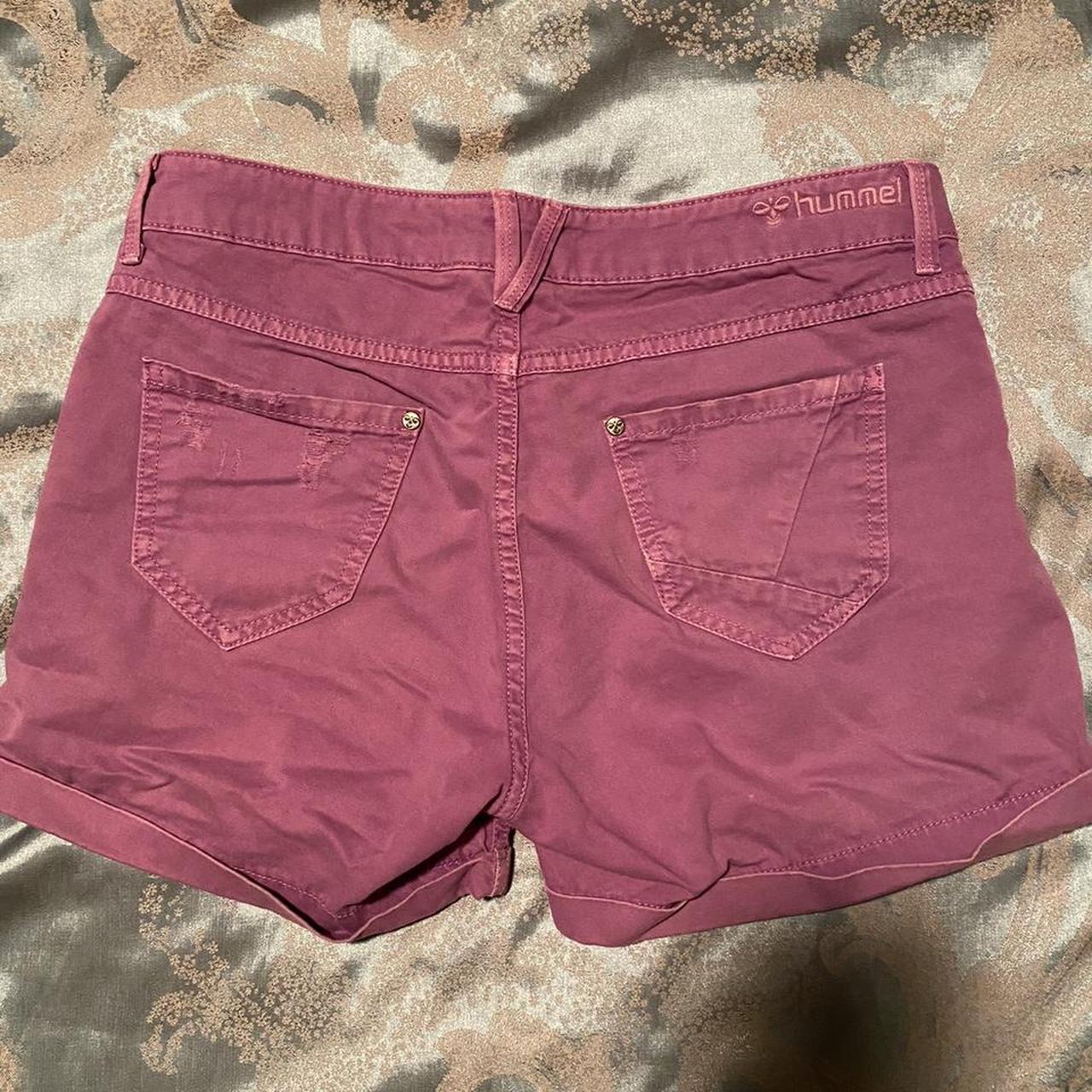 Hummel Women's Purple and Pink Shorts (2)