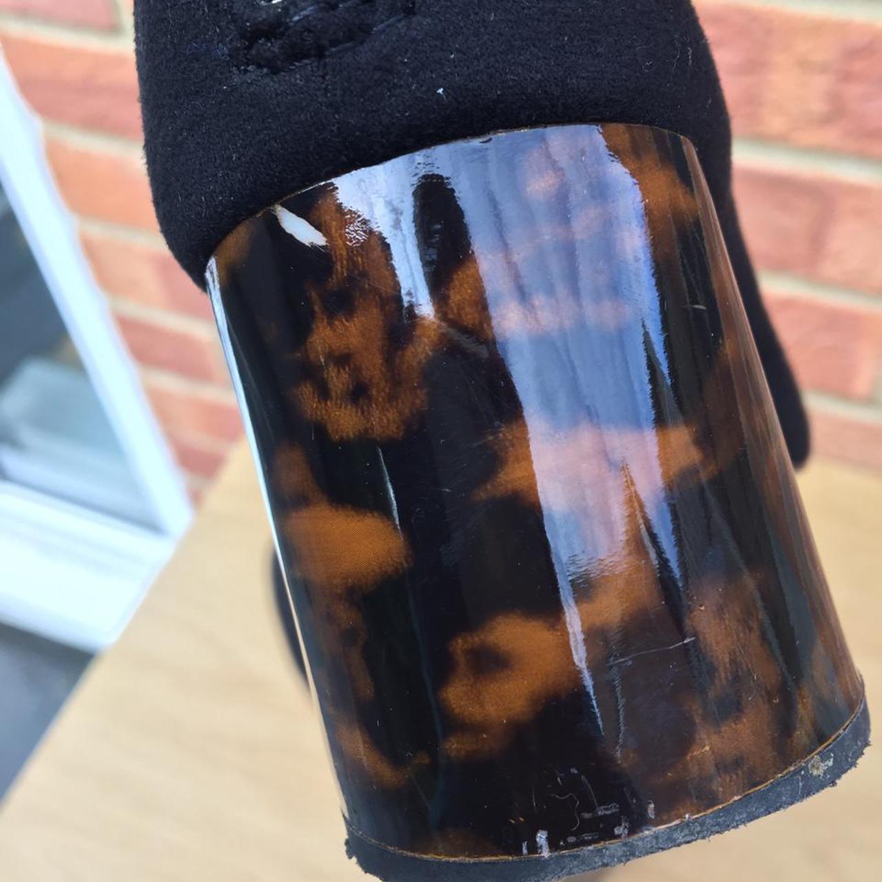 Zara black sock ankle boots with round heel Depop