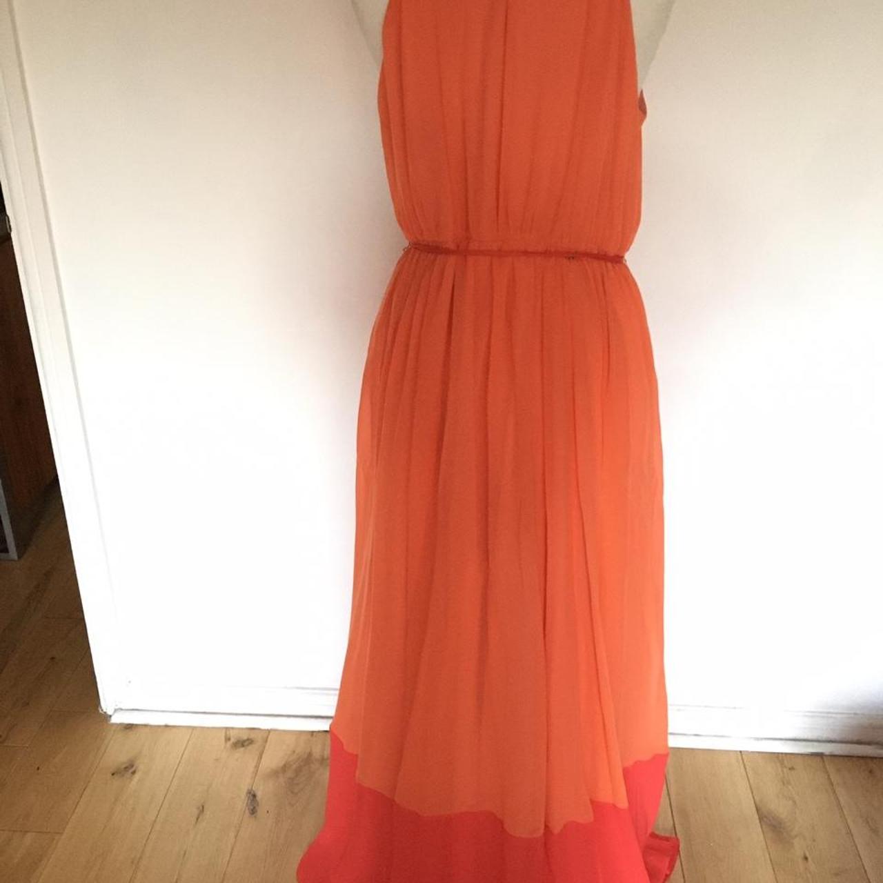 Monsoon Women's Orange Dress | Depop