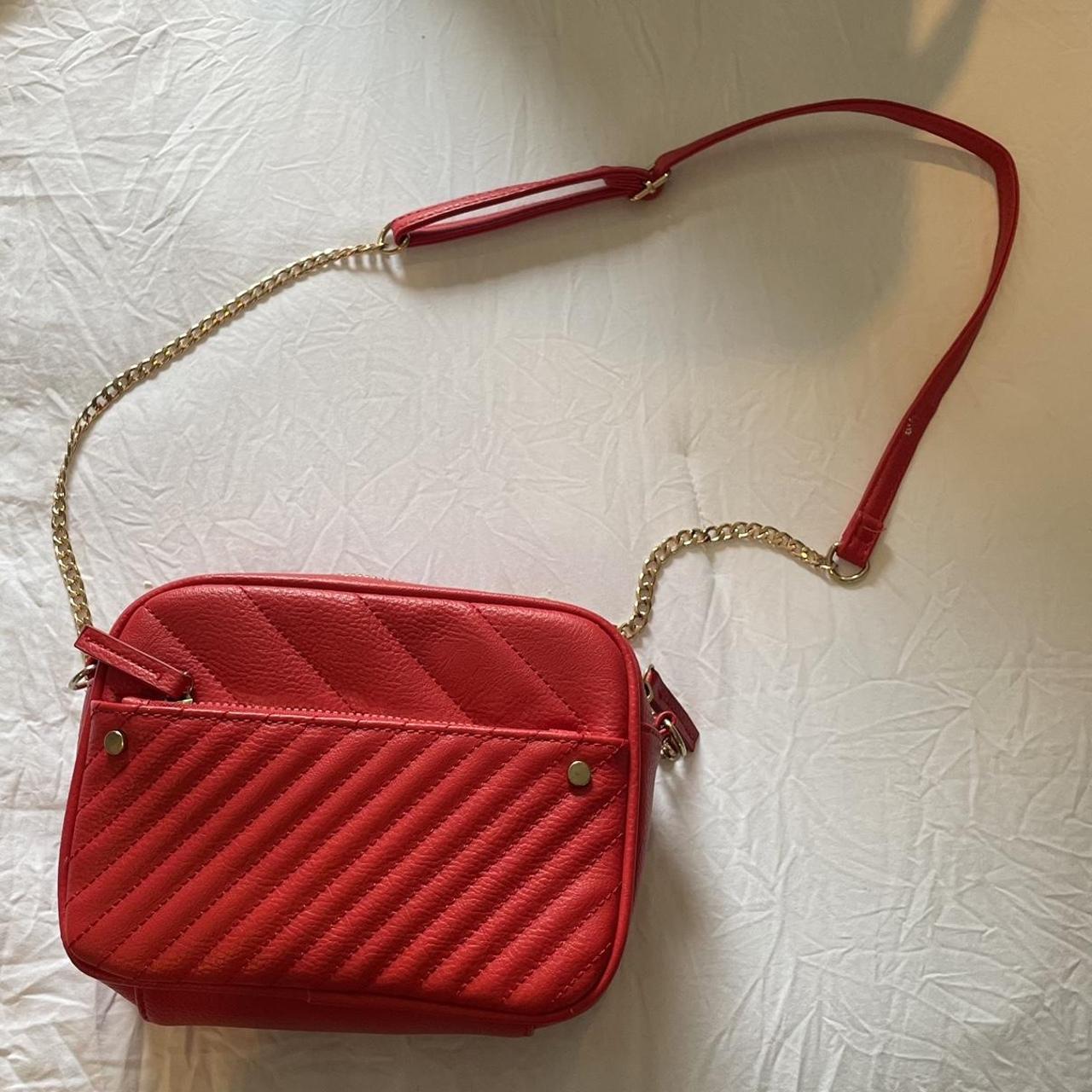 Primark Women's Red and Gold Bag | Depop