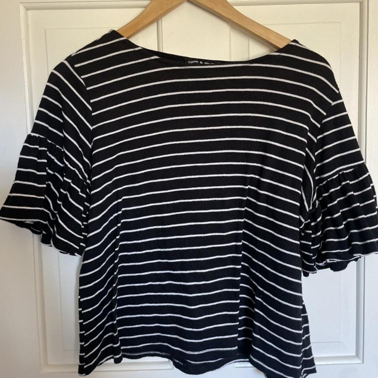 Cable & Gauge Women's Black and White Shirt | Depop