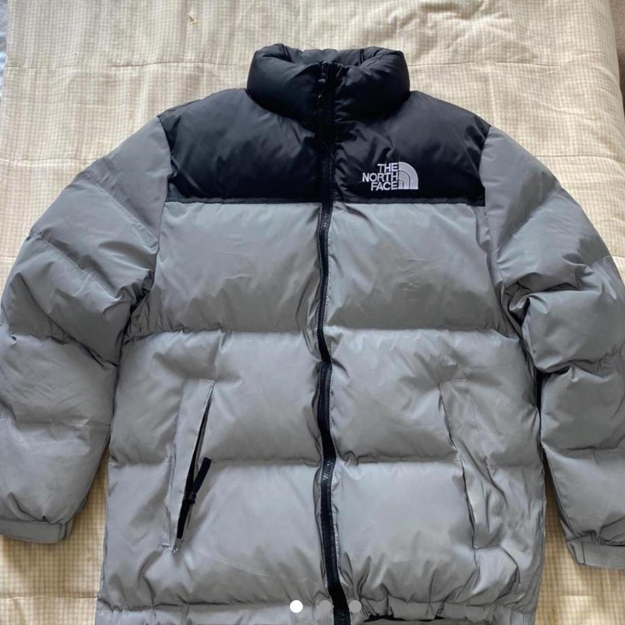 north face reflective puffer jacket