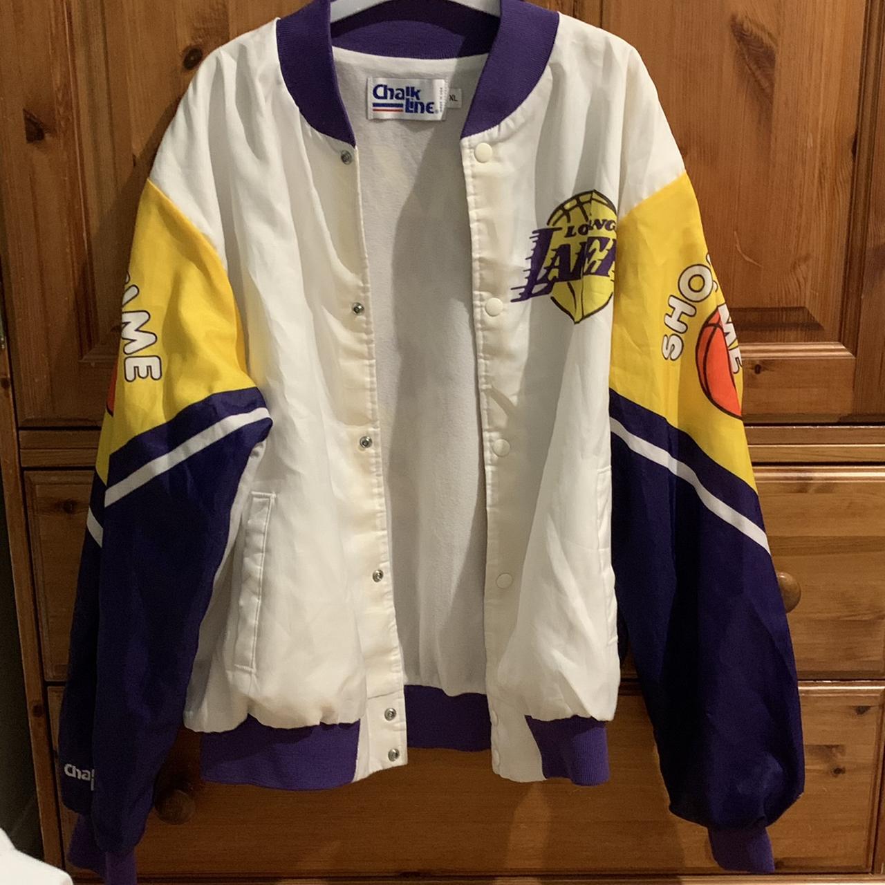 RETRO CHALK LINE NBA LAKERS JACKET please send... Depop