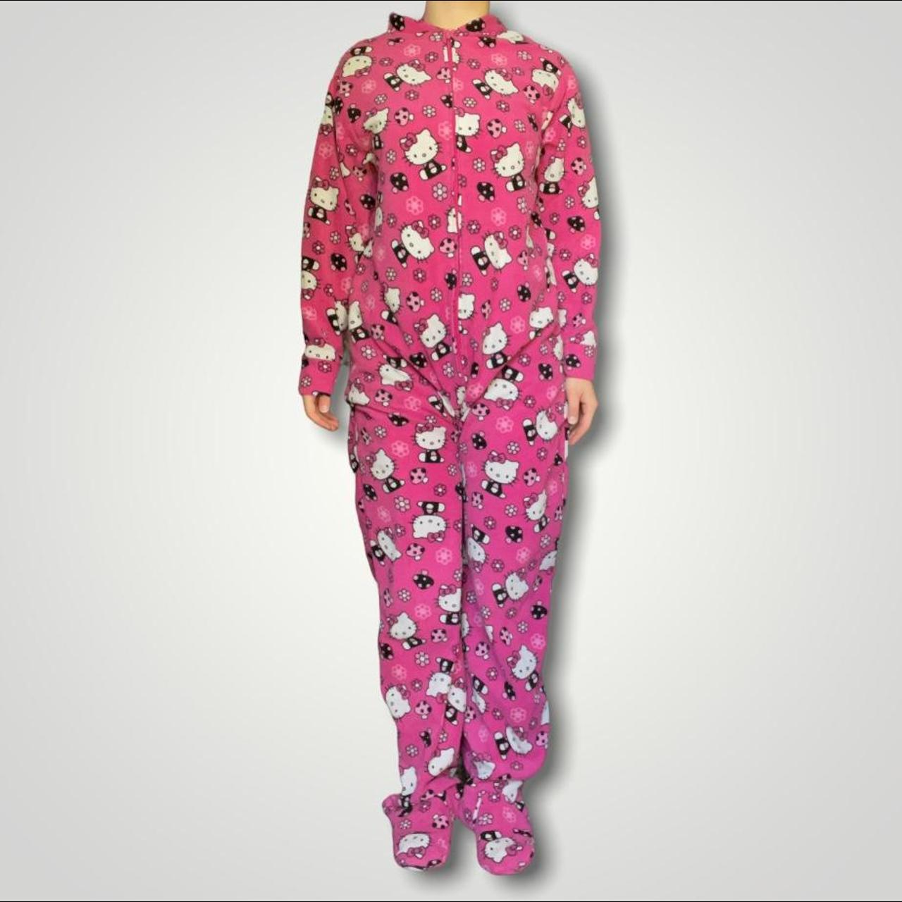 Hello kitty footed pajamas for online adults