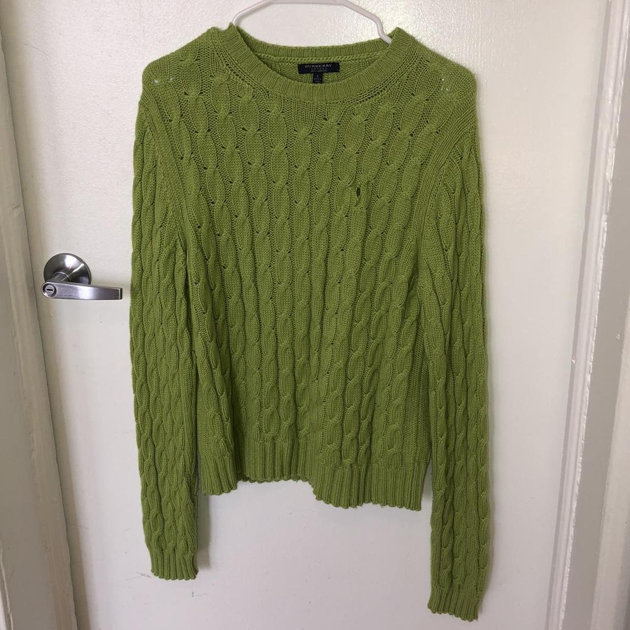 Lime green Burberry cashmere knit