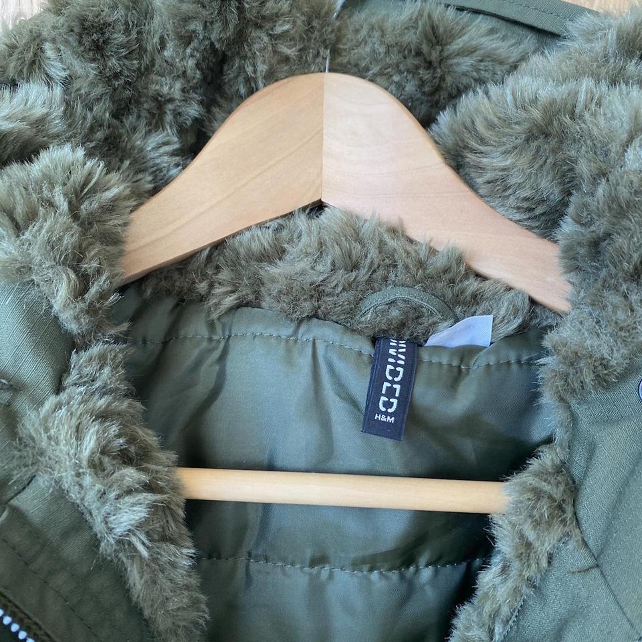 H&M Women's Khaki and Green Jacket | Depop