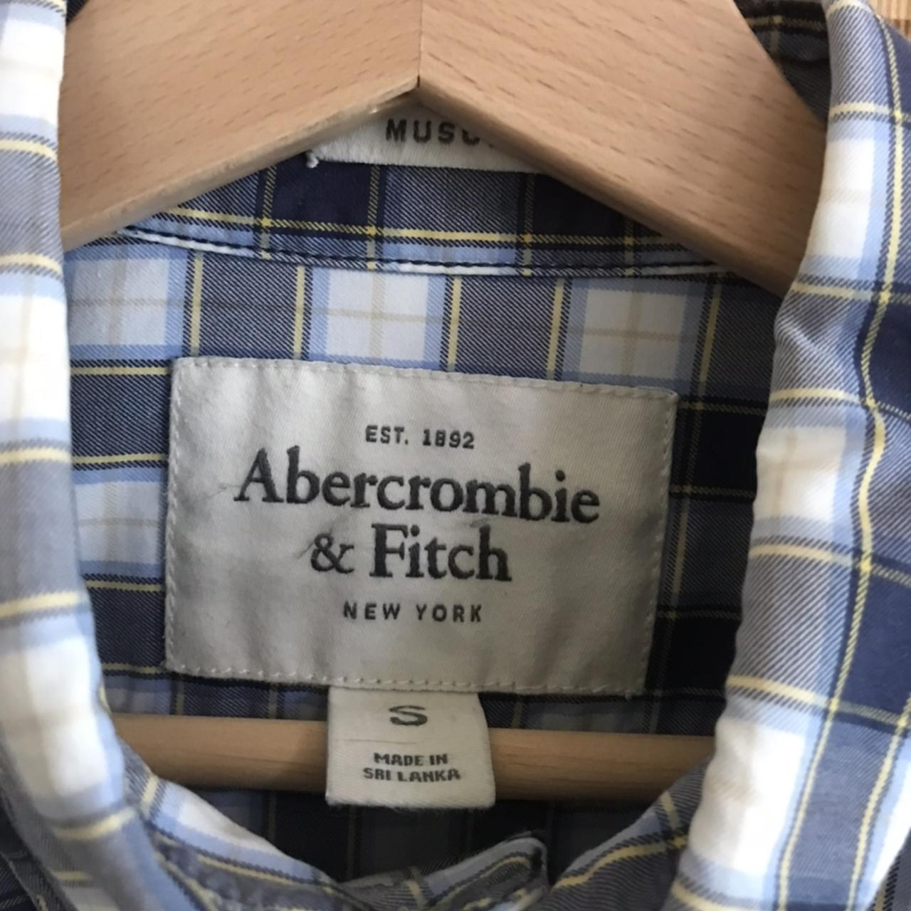 Checked Abercrombie and Fitch long sleeved shirt,... - Depop