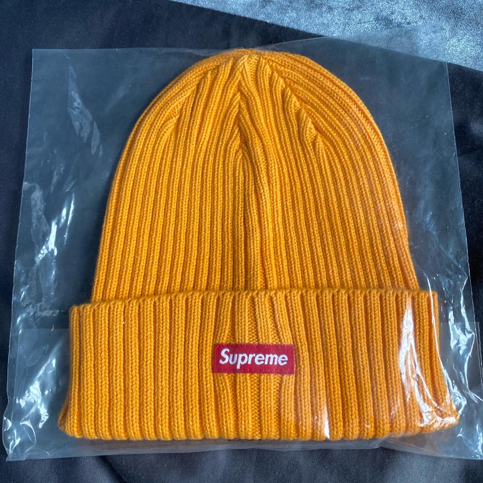 Supreme overdyed beanie ss20 Tangerine New... - Depop