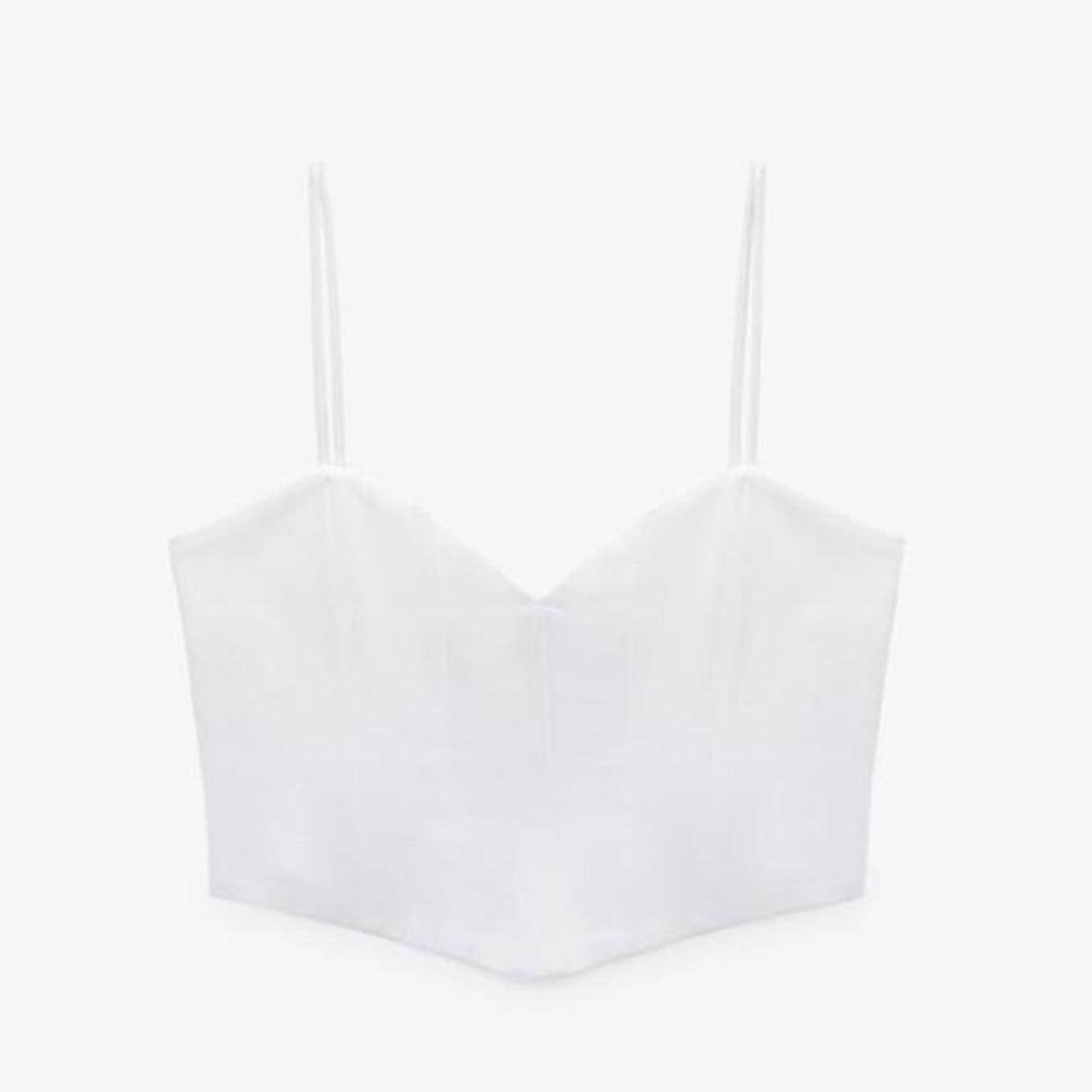 Zara white corset top - Depop