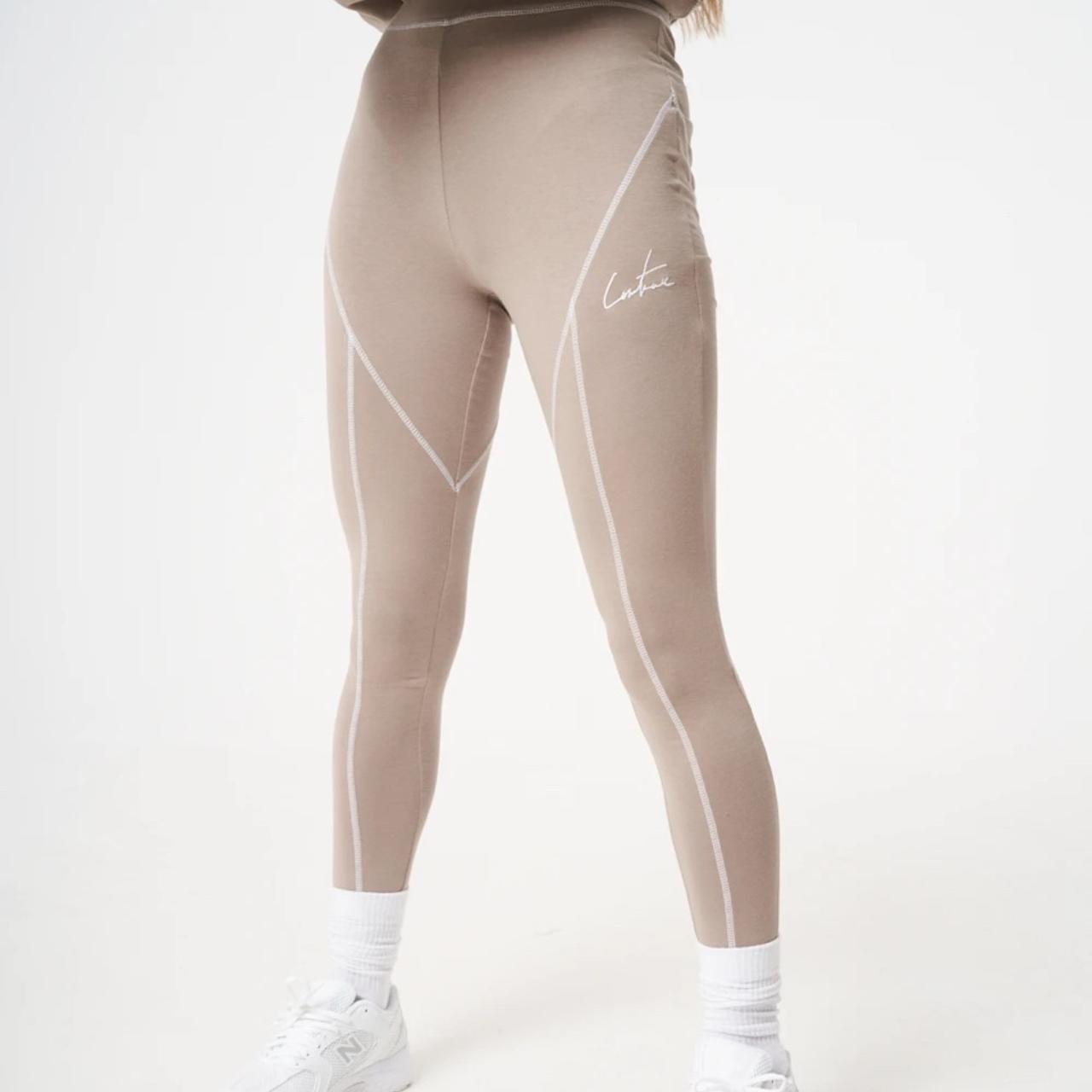 The Couture Club Women's Tan and Pink Leggings