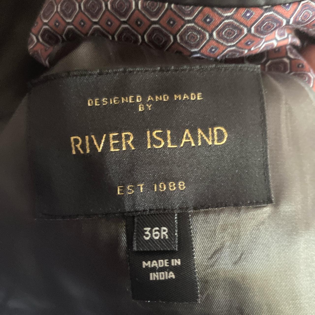 River Island Men's Burgundy and Red Suit | Depop