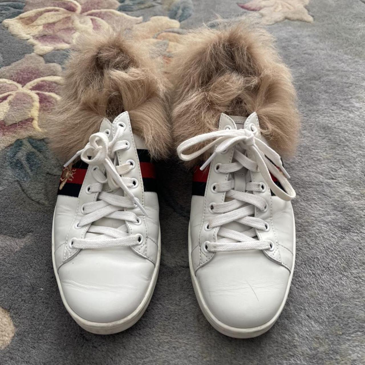 Gucci on sale fur sneakers